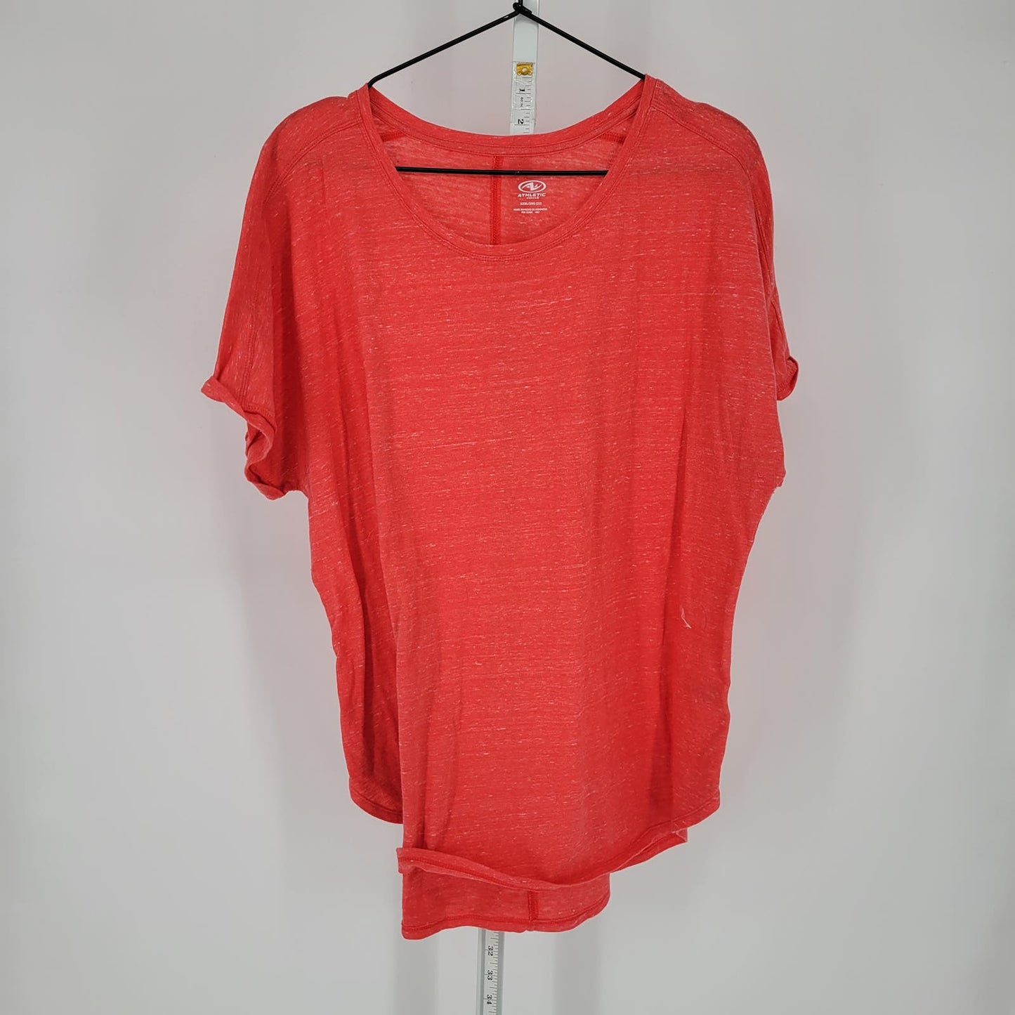 Athletic Works Womens Sz XXXL Short Sleeve Loose Fit T Shirt Dark Coral Pink