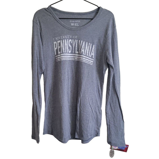 University of Pennsylvania Womens Sz XL Long Sleeve T Shirt by Alma Mater NEW