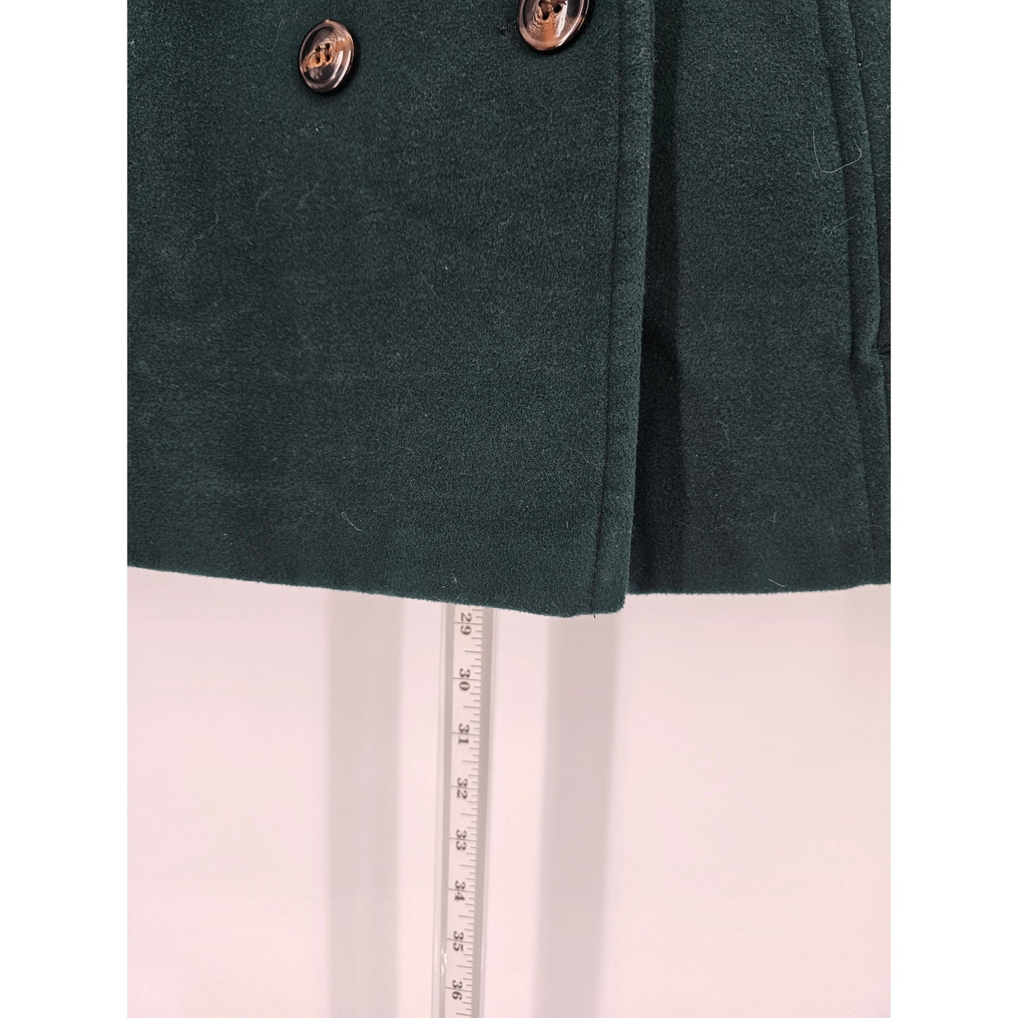 Simply Styled by Sears Womens Sz 1X Double Breasted Coat Emerald Green