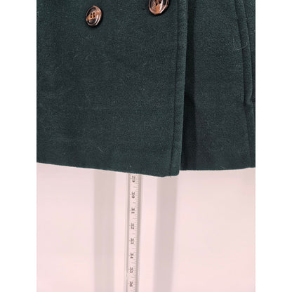 Simply Styled by Sears Womens Sz 1X Double Breasted Coat Emerald Green