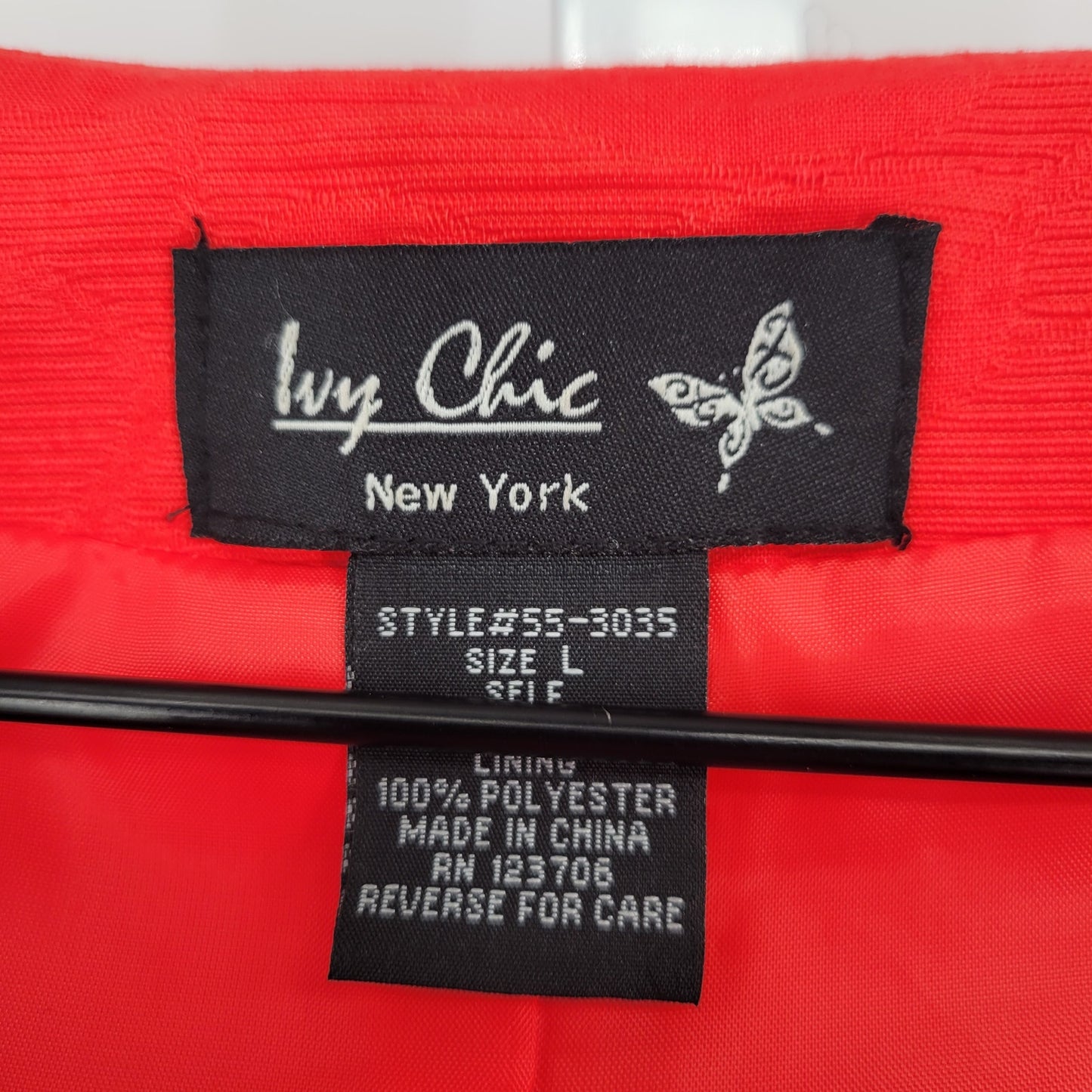 Ivy Chic New York Womens Sz L Cropped Toggle Front Jacket Dark Pink