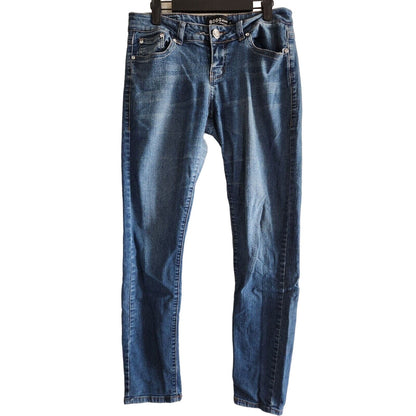 Gogo Jeans Juniors Sz 9 Medium Wash Skinny Jeans Flap Pocket