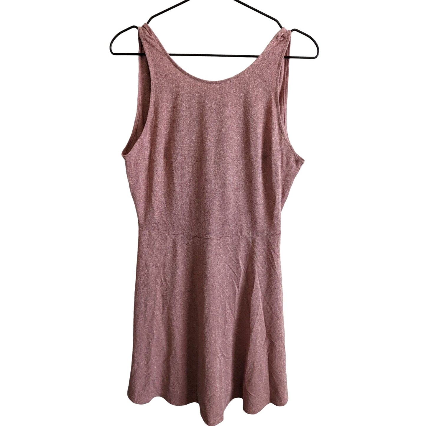 Divided by H&M Womens Sz 12 Knee Length Dress Blush Pink Metallic Party