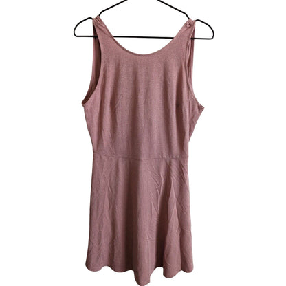 Divided by H&M Womens Sz 12 Knee Length Dress Blush Pink Metallic Party