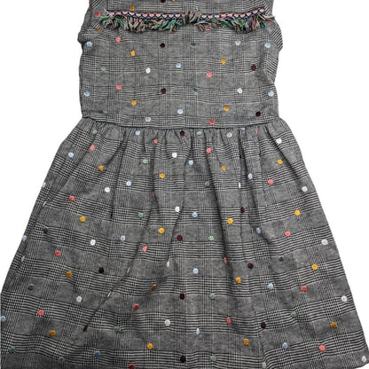 Pastourelle by Pippa & Julie Boutique Girls Sz S (6) Plaid Polka Dot Dress