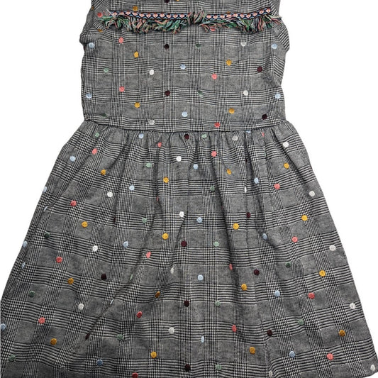 Pastourelle by Pippa & Julie Boutique Girls Sz S (6) Plaid Polka Dot Dress