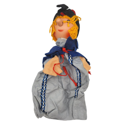 Vintage Germany Wooden Wood hand Puppet by DREF Boy Red Hair