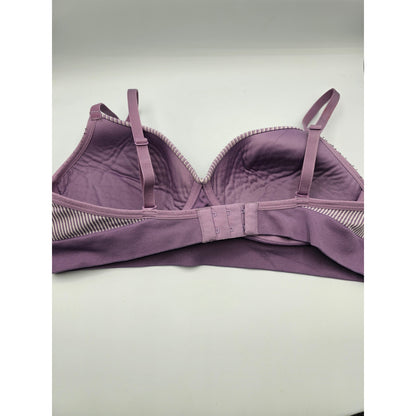 No Boundaries Womens Sz L Lightly Padded T Shirt Bra Light Purple