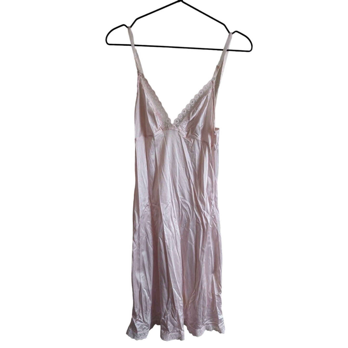 Vintage 1970s Womens Sz 34 Semi Sheer Nightgown Light Pink Nylon