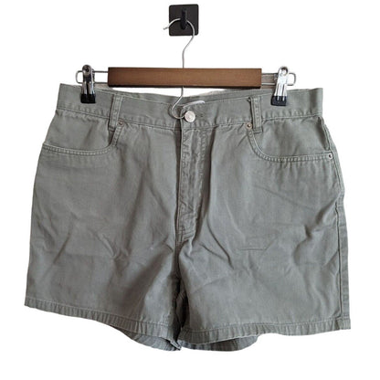 Tommy Hilfiger Womens Sz 12 4" Inseam Casual Chino Shorts Light Green Gray