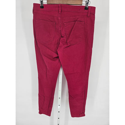 GAP Womens Sz 6 (28") Denim Legging Dark Pink Skinny Jeans