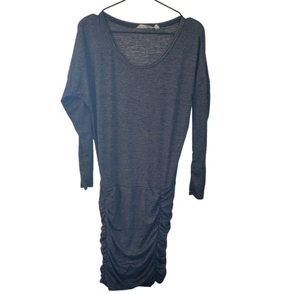 Athleta Womens Sz S Tulip Skirt Dress Long Sleeve Dark Gray Knee Length