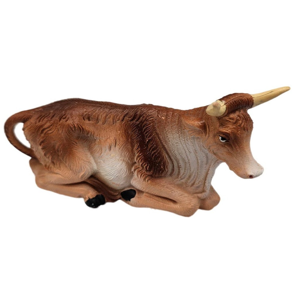 Vintage 1960s Resin Christmas Nativity Figure Laying Bull Animal Fontanini