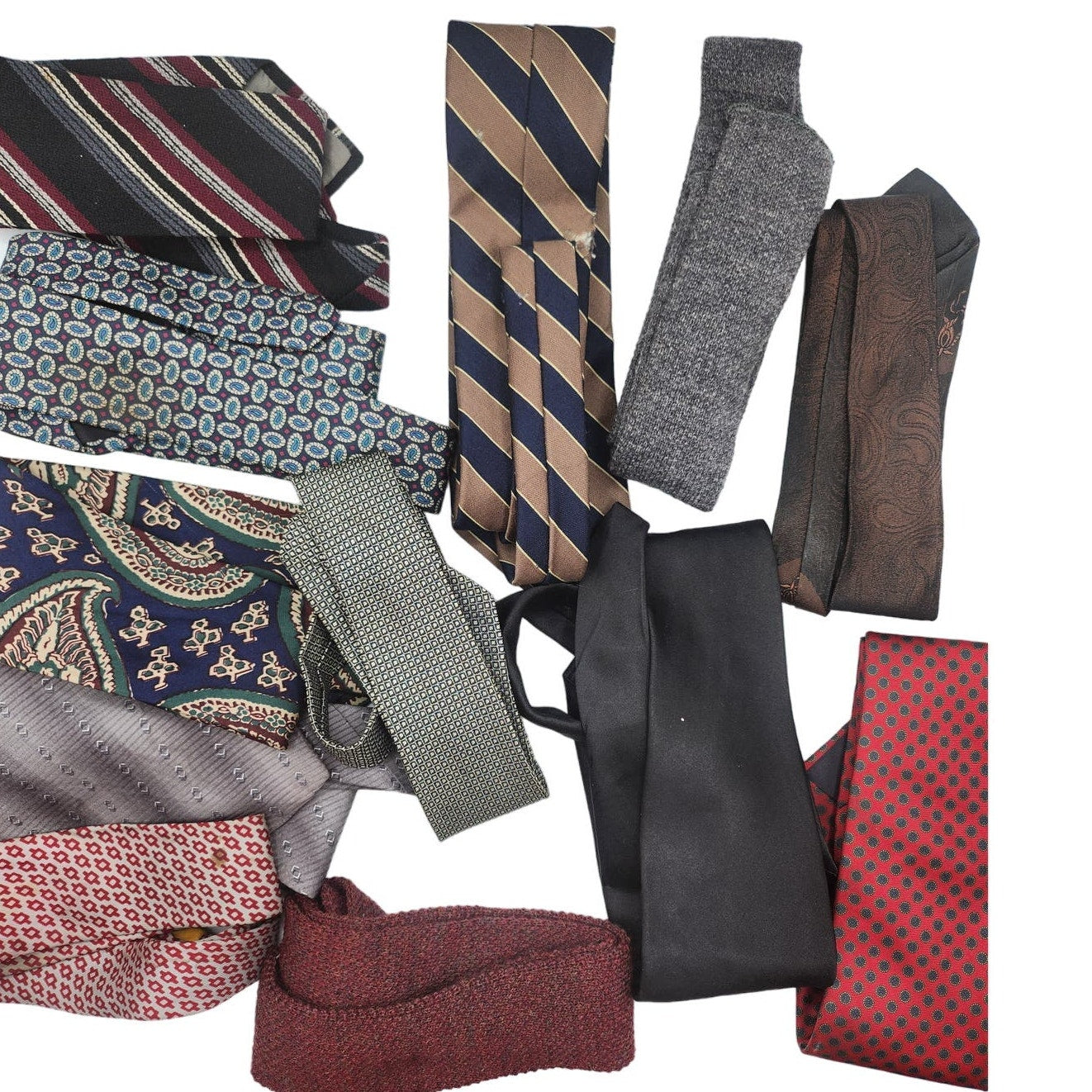 Large Lot of 12 Mens Vintage Ties Neckties Nordstrom Wembley Royal Knight Etc