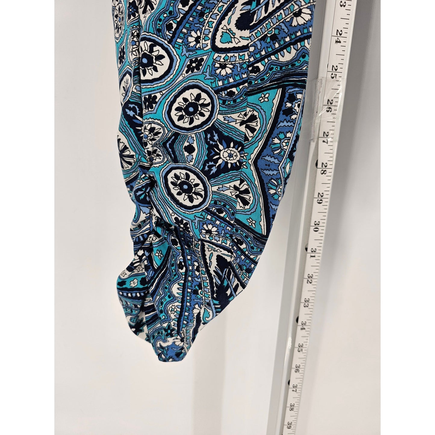 Charlotte Russe Womens Sz M Pull On Jogegr Pants Bright Blue Print Cinched