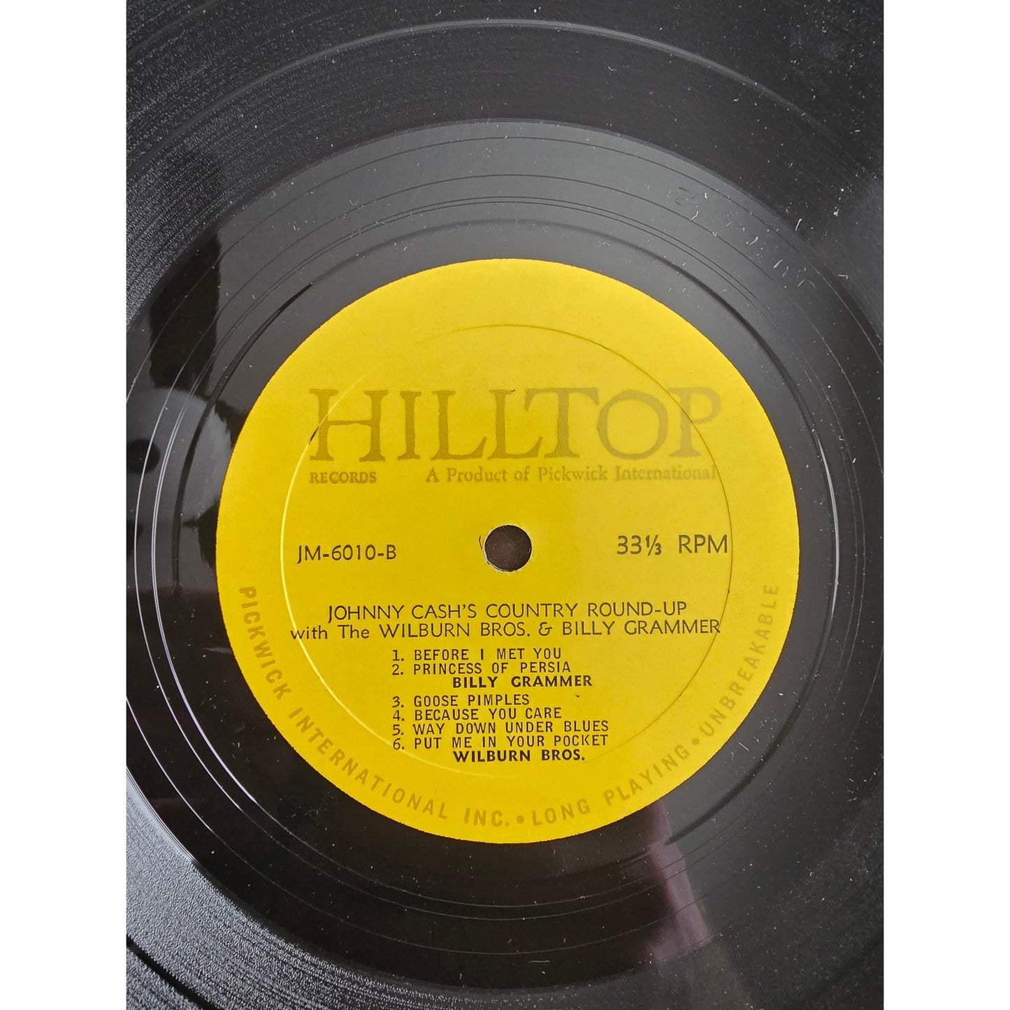 Johnny Cash's Country Round Up w/ Wilburn Bros and Billy Grammer JM-6010