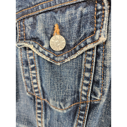 Red Engine Co Womens Sz S Cropped Blue Jean Denim Jacket