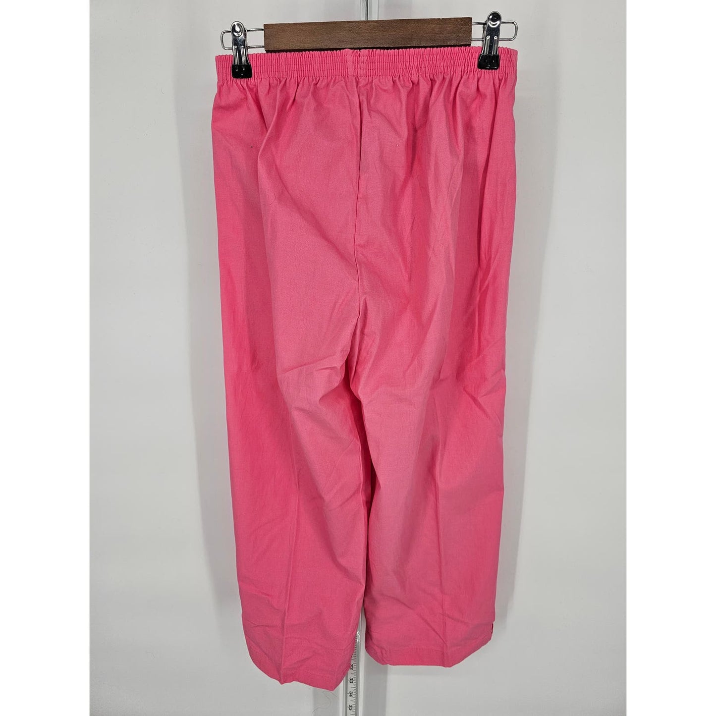 Bocabay Womens Sz 8 Pull On Dress Pants Pink Capri Straight Leg Elastic Waist