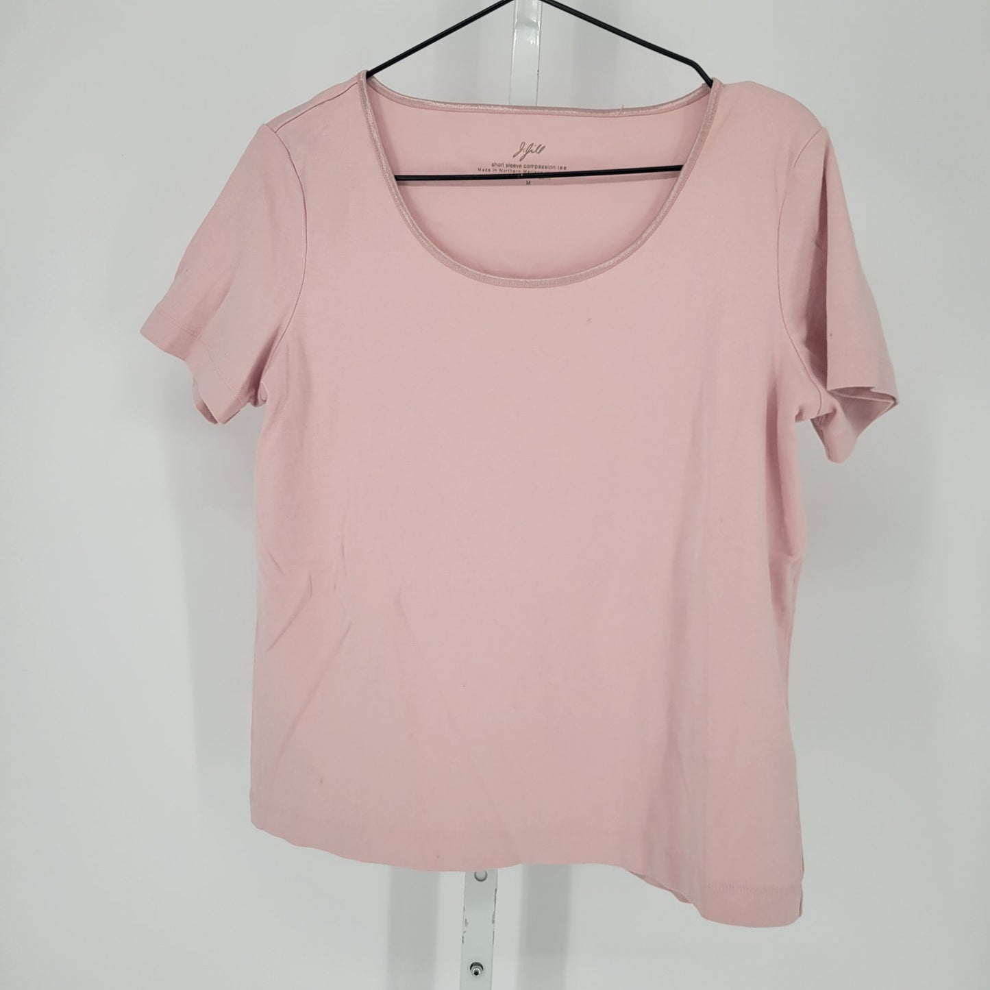 J Jill Womens Sz M Short Sleeve Compassion Tee Light Pink T Shirt