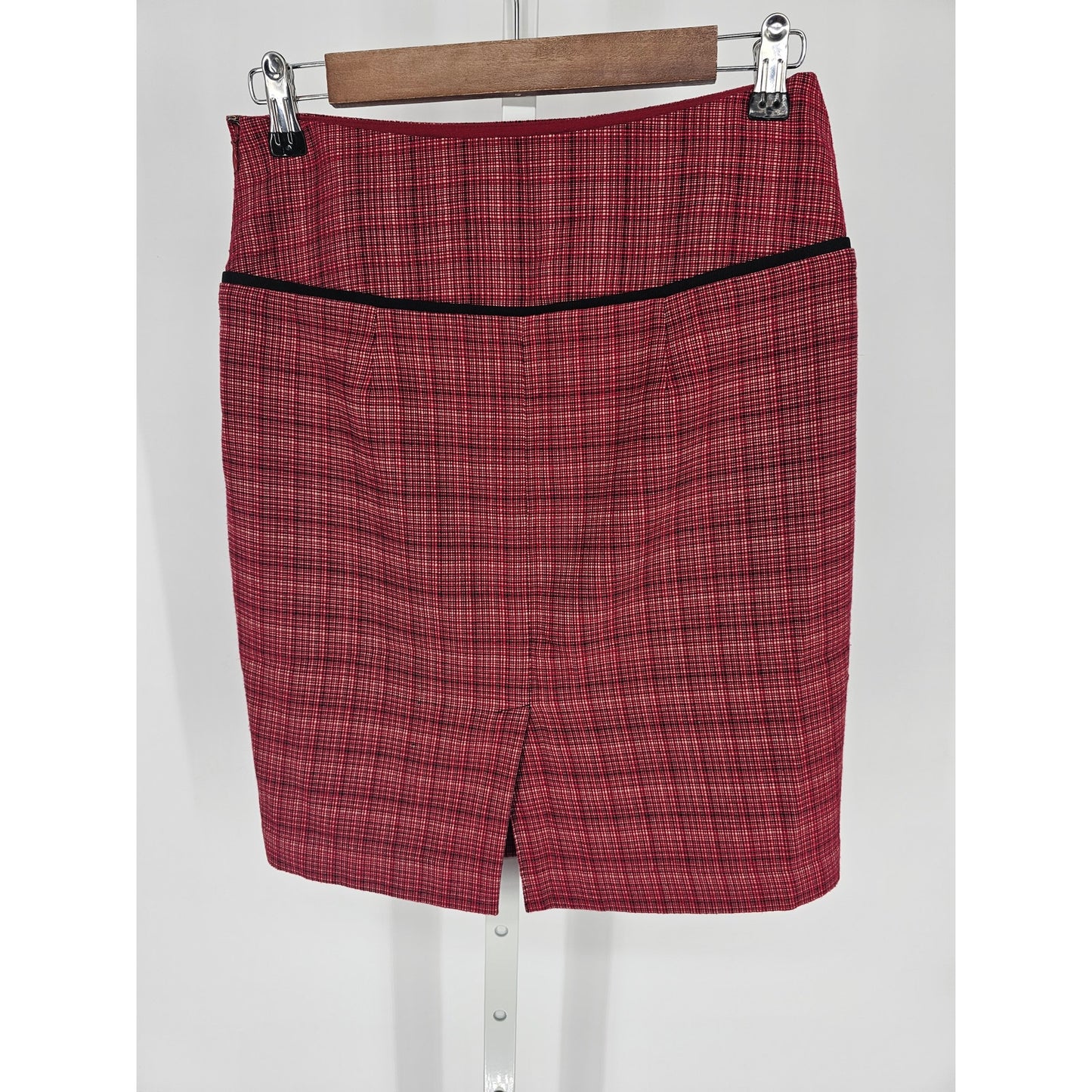 Vintage Y2K The Limited Womens Sz 0 Pencil Skirt Red Plaid Preppy