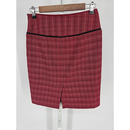 Vintage Y2K The Limited Womens Sz 0 Pencil Skirt Red Plaid Preppy