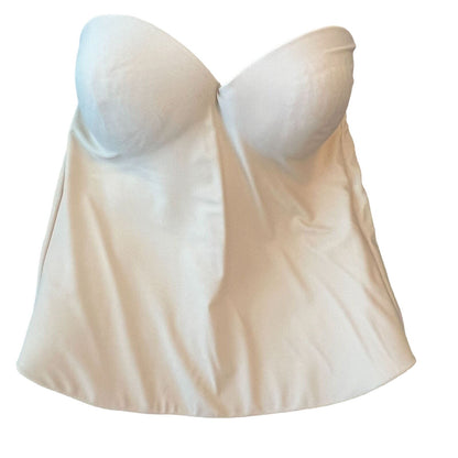 Q-T QT Womens Sz 38D Padded Corset Top Ivory