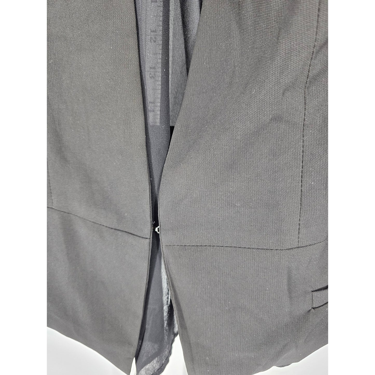 Millefoglie Womens Sz S Clasp Front Blazer Jacket Black Open Back Semi Sheer