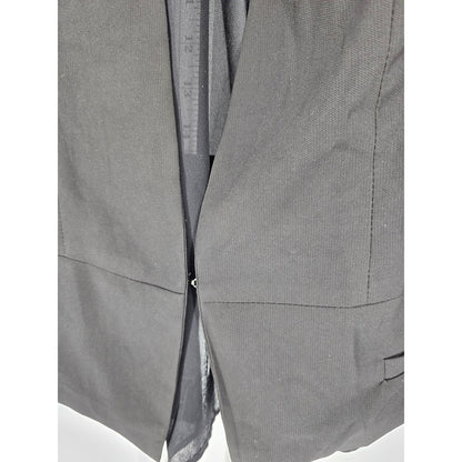 Millefoglie Womens Sz S Clasp Front Blazer Jacket Black Open Back Semi Sheer