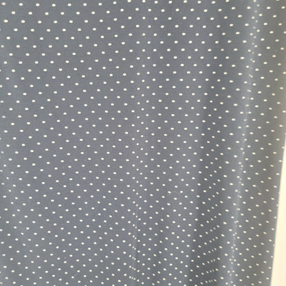 George Womens Sz M Knee Length Classic Wrap Dress Navy White Polka Dot