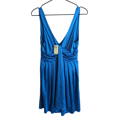 Vintage Y2K Arden B Womens Sz M Knee Length Sleeveless Dress Solid Blue NEW