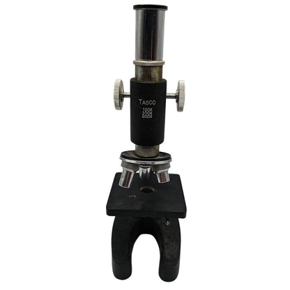 Vintage 1960s Tasco Microscope Black 150X 300X 600X Science
