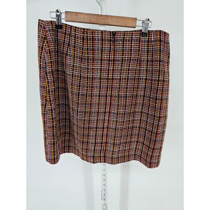 Ann Taylor Loft Womens Sz 12 Career Skirt Tweed Colorful Rainbow