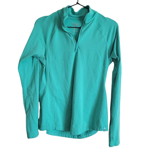 Mountain Hardwear Womens Sz M Pullover Compression Jacket Teal 1/4 Zip