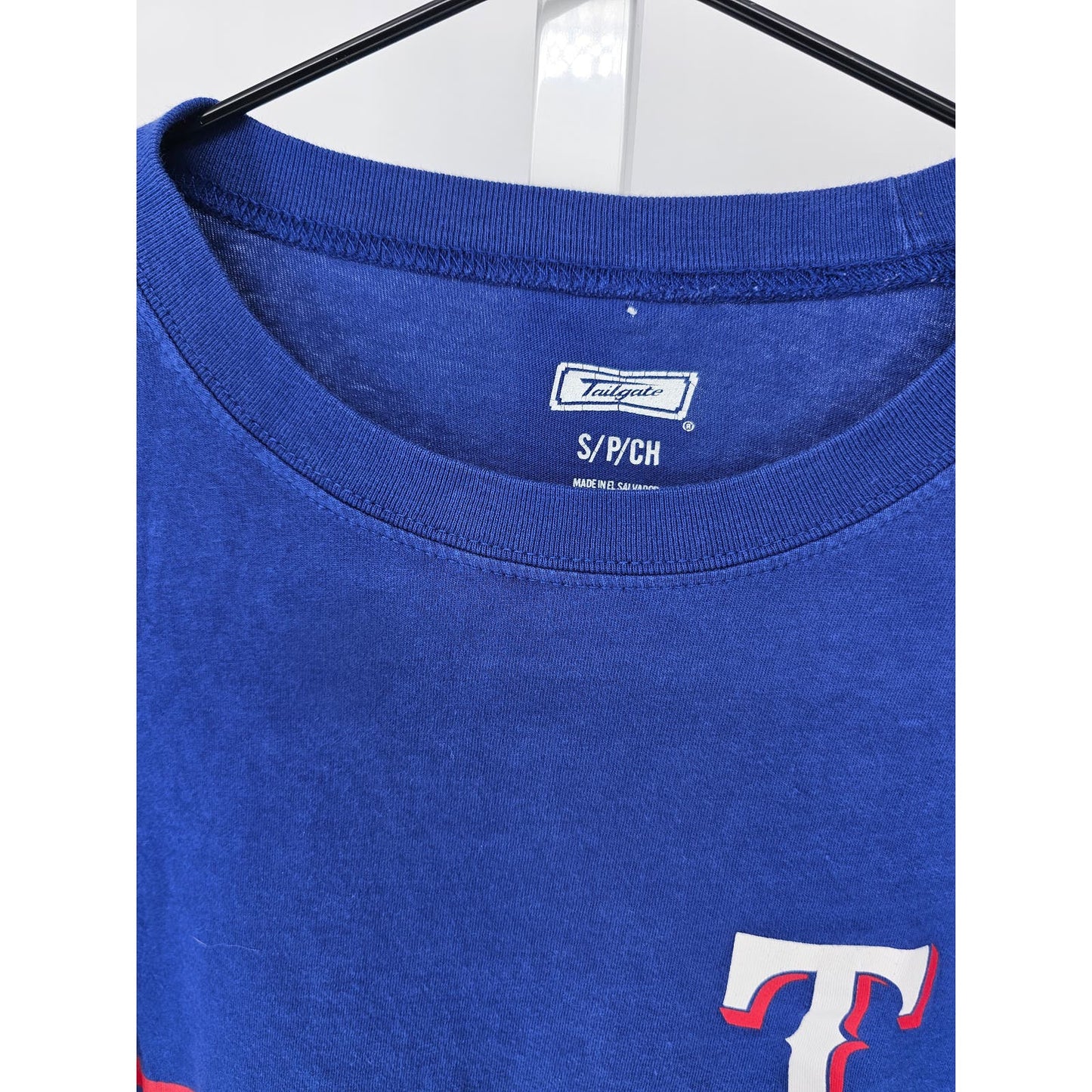 Texas Rangers MLB Womens Sz S Long Sleeve T Shirt Blue by Tailgate