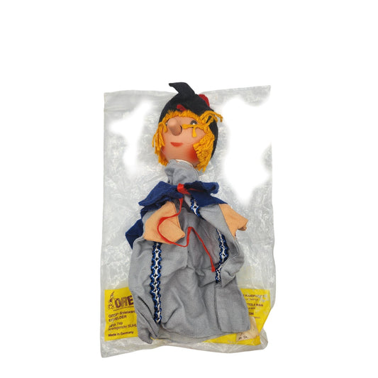 Vintage Germany Wooden Wood hand Puppet by DREF Boy Red Hair