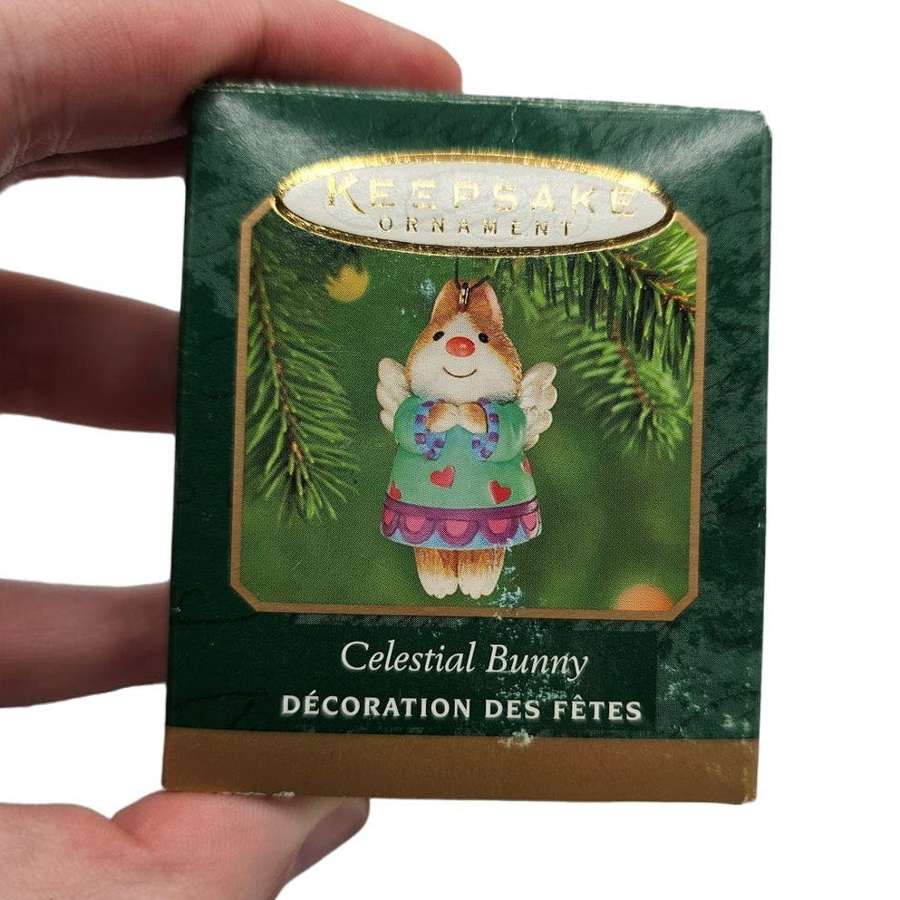 Vintage Hallmark Keepsake Christmas Ornament Celestial Bunny Angel