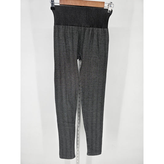 Maze Womens Sz S Compression Leggings High Waist Gray Chevron