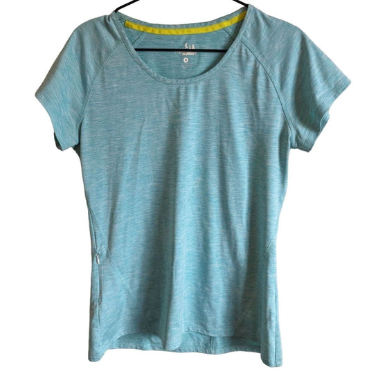 Rugged Exposure Womens Sz M Short Sleeve athletic T Shirt Light Blue