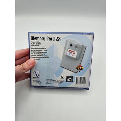 Vintage Original Playstation Memory Card 2X 2000 Y2K With Case