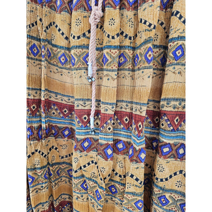 Vtg 1990s Basic Editions Womens Sz S Maxi Length Skirt Broomskirt Aztec