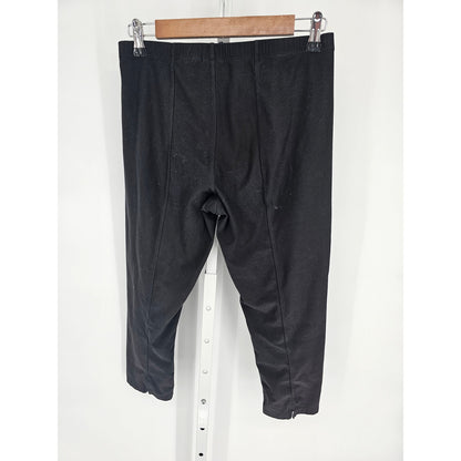 Nike Womens Sz M Cropped Compression Athletic Leggings Solid Black