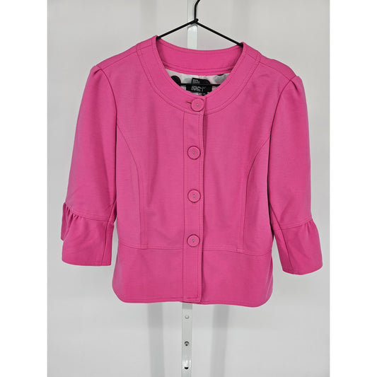 Vintage Barbiecore Sandro Sportswear Womens Sz PL Bubblegum Pink Blazer