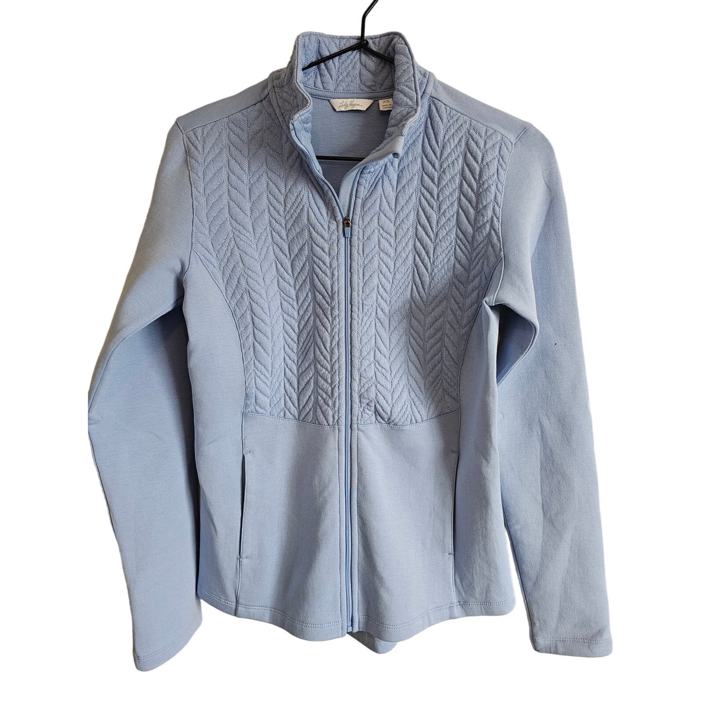 Lady Hagen Womens Sz XS Full Zip Quilted Golf Jacket Light Blue