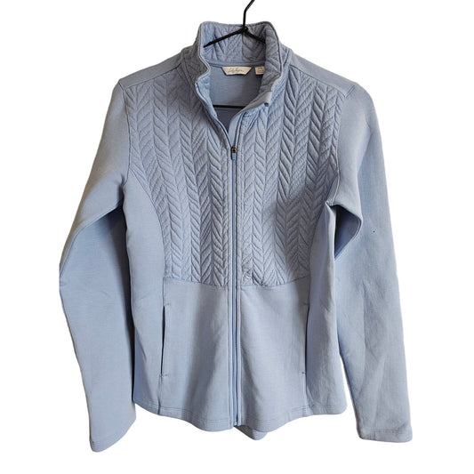 Lady Hagen Womens Sz XS Full Zip Quilted Golf Jacket Light Blue