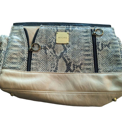 Vintage Y2K 2000s Miche Classic Shell Leslie Snakeskin Print