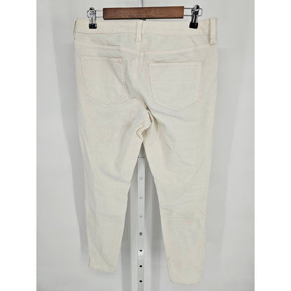 Universal Threads Womens Sz 10 (30") Skinny Corduroy Pants Ivory Cream