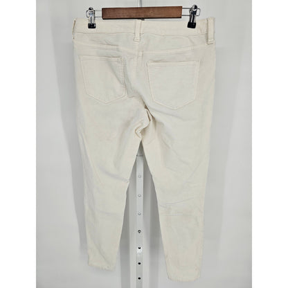 Universal Threads Womens Sz 10 (30") Skinny Corduroy Pants Ivory Cream