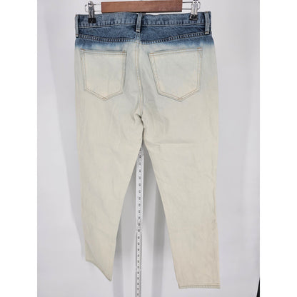 Gap Womens Sz 26 Original Best Girlfriend Blue Jeans Ombre Bleach Wash