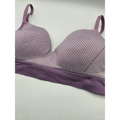 No Boundaries Womens Sz L Lightly Padded T Shirt Bra Light Purple