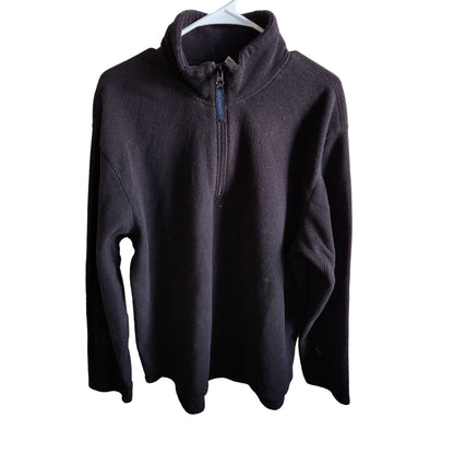 Old Navy Womens Sz XL 1/4 Zip Pullover Fleece Jacket Black